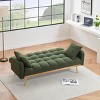 69" Adjustable Teddy Sofa Bed with Metal Legs,Modern 2-Seater Sleeper Couch for Small Space or Living Room-The Pop Home - 3 of 4