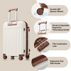 Whisen 3-Piece Luggage Sets, 20"/24"/28" ABS Hard shell Luggage with Spinner Wheels, front opening design - 3 of 4