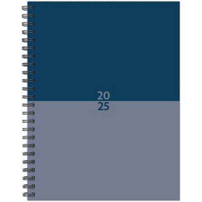 Willow Creek Press Blue Duotone 2025 6.5"x8.5" Softcvr Weekly Planner: Spiral Binding, Paper, All Ages, January-December