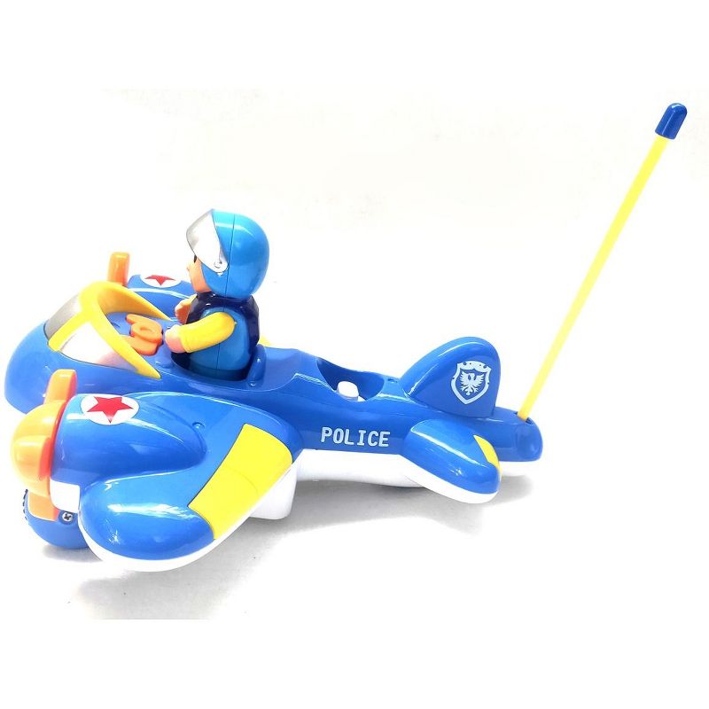 Link Cartoon RC Airplane Lightning Fast,Colorful & Bright, Honks & Plays Music Great Gift For Kids - Blue, 5 of 9