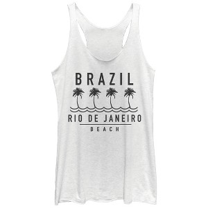 Women's Lost Gods Brazil Rio de Janeiro Beach Racerback Tank Top - 1 of 3