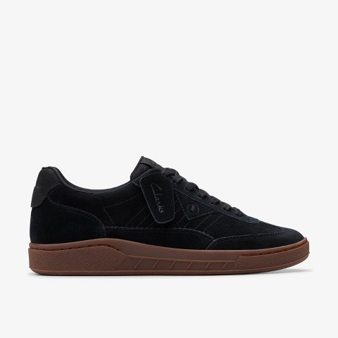 Clarks Mens Craft Rally Ace Black Suede Shoes 8.5 Medium