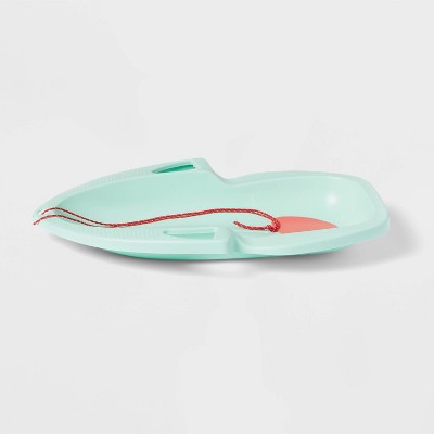 39 Plastic Sled with Rope and Pad Aqua - Sun Squad™