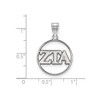Black Bow Jewelry Sterling Silver Zeta Tau Alpha Greek Life Medium Pendant - 2 of 3