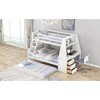 Twin Over Full Bunk Bed with Built-in Desk, Three Storage Drawers and Shelf - 4 of 4