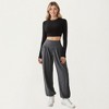 Anna-Kaci Women’s High Waist Wide Leg Lounge Pants with Soft Stretch Fabric Flowing Relaxed Silhouette and Gathered Waistline Detail - 2 of 4