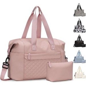 Waterproof Weekender Overnight Duffle Bag, Carry On Personal Item, Gym Travel Luggage with Toiletry Kit - 1 of 4