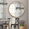 MAYEERTY Hanging Mirror Aluminum Alloy Thin Edge Black Round 35x35x1in - 3 of 4