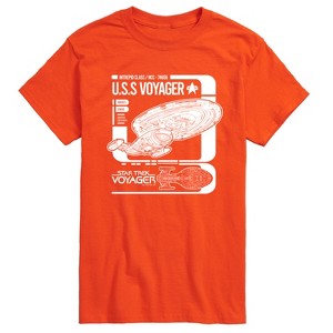 Men's - Star Trek - Voyager Schematic Short Sleeve Graphic T-Shirt - 1 of 4