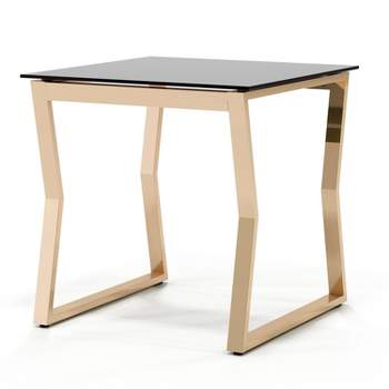Lindria End Table with Tempered Glass Top - miBasics