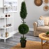 Nearly Natural 5-ft Cypress Ball and Cone Artificial Tree (Indoor/Outdoor) - 4 of 4