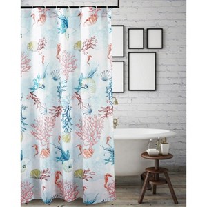 Greenland Home Fashions Sarasota Multi Shower Curtain, 72x72 Inches - 1 of 4