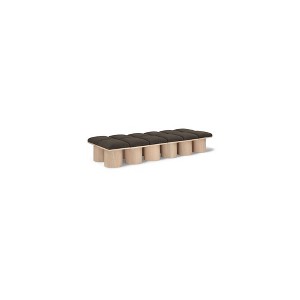 Meridian Furniture,Pavilion Boucle Fabric Bench - 1 of 4