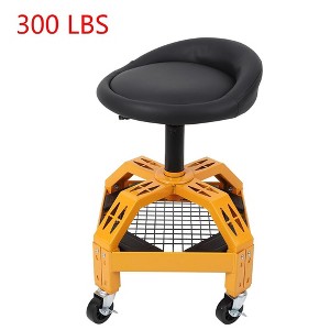 300 LBS Mobile Rolling Gear Seat Height Adjustable 8.8"-10.4" With Spinning Gear Tray - 1 of 4