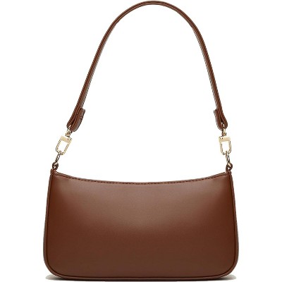 Paaaawaters Shoulder Bag for Women Retro Vegan Leather Classic Tote HandBags Purses with Zipper Closure