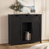 ORRD Storage Cabinet with Drawers and Shelves, Living Room, Bedroom, Decorative Cabinet (Black) - 2 of 4