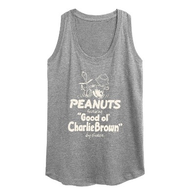Women's - Peanuts - Good Ol Charlie Brown Graphic Racerback Tank