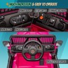 JOYMOR 12V Ride on Truck with Remote Control, Battery Powered Kids Car with LED Lights/Horn/Manual Control/3-5 MPH Speed/Gift for Girl Boy (Hot Pink) - 4 of 4
