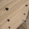 GlasFlength Decorative Storage Cabinets Drawer Chest Brown Finish Sturdy Solid Build Keeps Items Neatly Tidy Fits Bedroom, Brown, 59.45"*17.91"*5.12" - 4 of 4