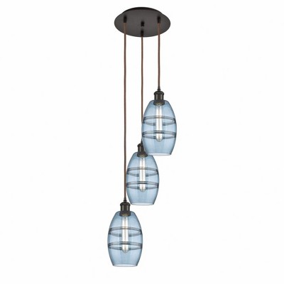 Vaz - 3 Light Cord Hung Multi Pendant In Industrial Style-25.13 Inches Tall and 12.38 Inches Wide