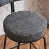 NicBex 27.1"Counter Height Swivel Bar Stools with Bouclé Upholstery,Set of 2,Modern Counter Stools,Chic Velvet Chairs for Kitchen&Dining Room - 3 of 4