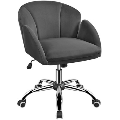 Vinsetto Vanity Teddy Fleece Mid Back Office Chair Swivel Tufted Backrest  Task Chair With Padded Armrests, Adjustable Height, Rolling Wheels, White :  Target