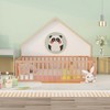 NicBex Twin/Full/Queen Size Kids Montessori Bed with Door,Floor Bed with Fence,Toddler bed for Bedroom Playroom,Walnut/White/Gray/Brown - 2 of 4