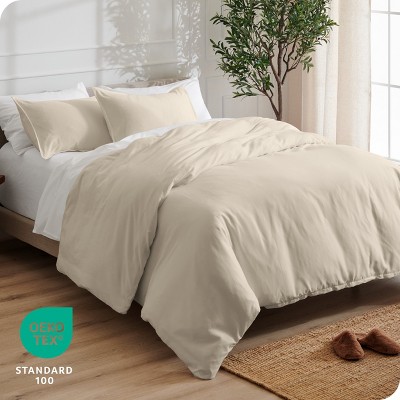 Sand Twin/Twin XL Ultra-Soft Microfiber Duvet Cover Set