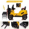 Kids Forklift, 12V Ride on Forklift Car with Liftable Fork and Pallet, High/Low Speed, Low-Power Alarm, Music, USB, Ride On Toys for Boys, Girls - 3 of 4