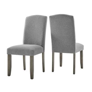 19" Set of 2 Emily Side Chairs White/Gray - Steve Silver Co.