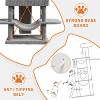 68.5'' Large Cat Tree, Heavy Duty Cat Tower with Condo, Plush Perches, Sisal Scratching Posts, Hammocks, Basket, Dangling Ball - 3 of 4
