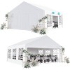 Premium Heavy Duty Party Tent, Large White Wedding Canopy with Removable Sidewalls, Includes 2 Storage Bags for Outdoor Events - 2 of 4