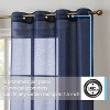 HLC.ME Semi Sheer Voile Light Filtering Transparent Window Curtain Grommet Panels - Set of 2 - 2 of 4