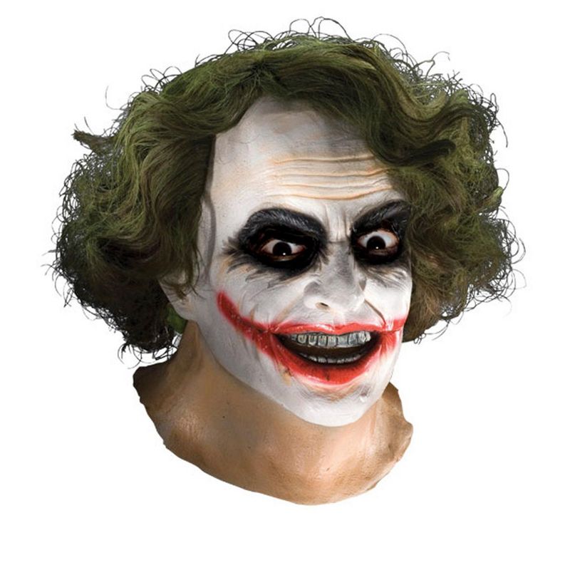 Rubies Men's Batman: The Dark Knight Joker Latex Mask with Hair, 1 of 2