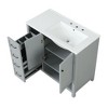 TUYOHW Bathroom Vanity with Sink Top, Bathroom Vanity Cabinet with Two Doors and Two Drawers, Open Shelf with One Package - 2 of 4
