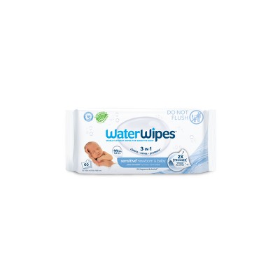 WaterWipes Plastic-Free Original Unscented 99.9% Water Based Baby Wipes - (Select Count)