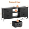 Gikpal Dresser TV Stand for 50 inch TV, Wide Dressers & Chests of Drawers with Charging Station & 4 PU Drawers Storage, Console Sofa Table for Bedroom - 2 of 4