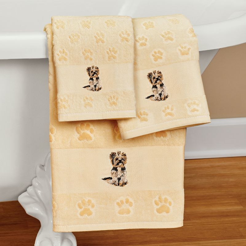 Collections Etc 3-PC DOG BREED BATH TOWEL SET French Bulldog, 2 of 5