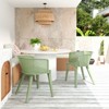 VisioGear Dining Chair, 2-Piece Patio Chairs for Garden, Balcony, Green, 22.25"*21.5"*28.25" - 2 of 4