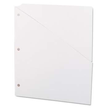Universal Slash-Cut Pockets for Three-Ring Binders Jacket Letter 11 Pt. White 10/Pack 61687