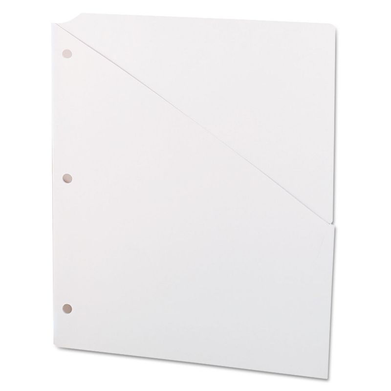 Universal Slash-Cut Pockets for Three-Ring Binders Jacket Letter 11 Pt. White 10/Pack 61687, 1 of 8
