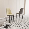 NicBex Set of 2 Dining Chair Contemporary PU Leather Metal Legs Side Chair with Cushion Seats for Kitchen,Dining Room - 4 of 4