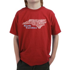 LA Pop Art Boy's Word Art T-shirt - North Carolina - 1 of 4