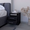 JUJABU Elegant Nightstand with Two Drawers, Concealed Shelf - 2 of 4