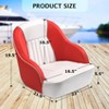 GustoWave Captain Bucket Seat, Pontoon Boat Seats with Thickened Sponge Padding&Curved Armrest for Standard Mounting Bolt - 2 of 4