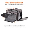 VEVOR Cat Carrier with Wheels, Airline Approved Rolling Pet Carrier with Telescopic Handle and Shoulder Strap, Dog Carrier with Wheels, Grey - 4 of 4