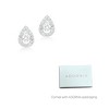 Adornia Rhodium Plated Pear Cut Halo Crystal Stud Earrings - image 3 of 4