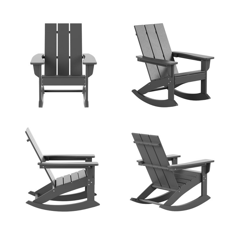 WestinTrends  Modern Adirondack Outdoor Rocking Chair (Set of 4), 3 of 4
