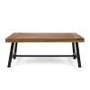Sapphtopaz Patio Outdoor Table Wood Patio Dining Table Rectangular Outdoor Dining Table Picnic Table Patio Table for Yard Porch Garden Patio - 2 of 4