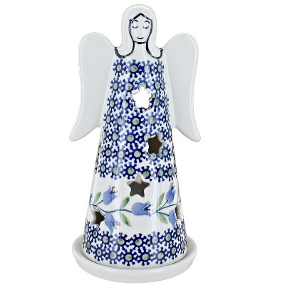 Blue Rose Polish Pottery L034 Manufaktura Small Angel Luminary